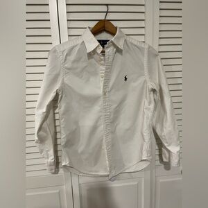 Ralph Lauren White Casual Button Down Shirt